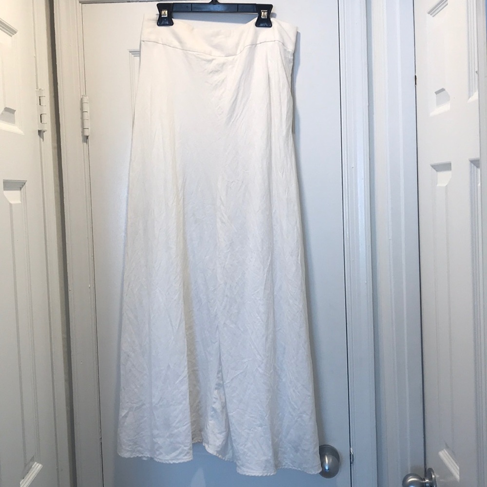 White Linen Skirt